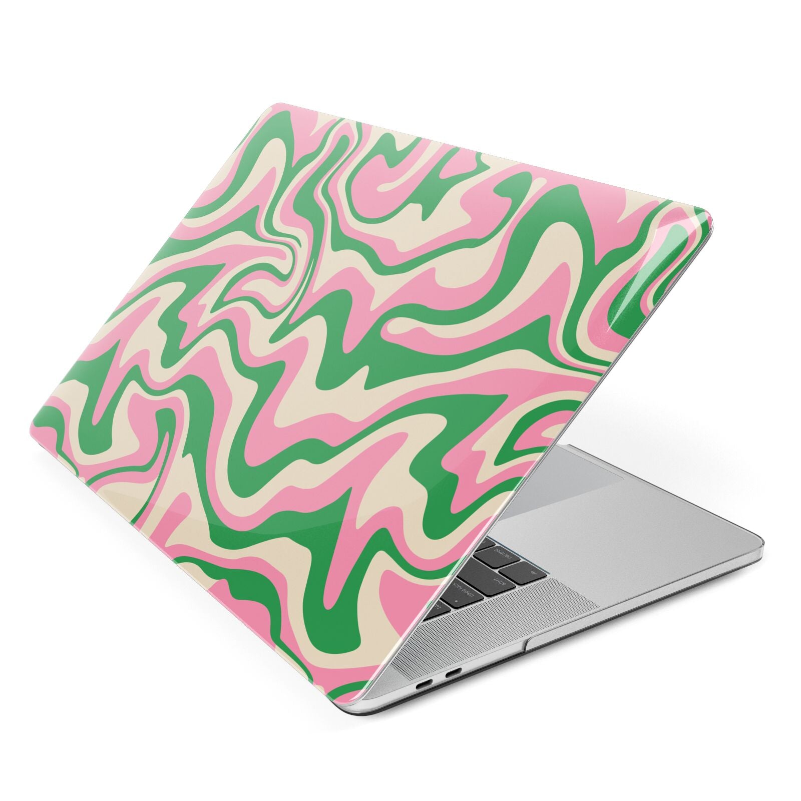 Pink And Green Swirl Macbook Case Dyefor