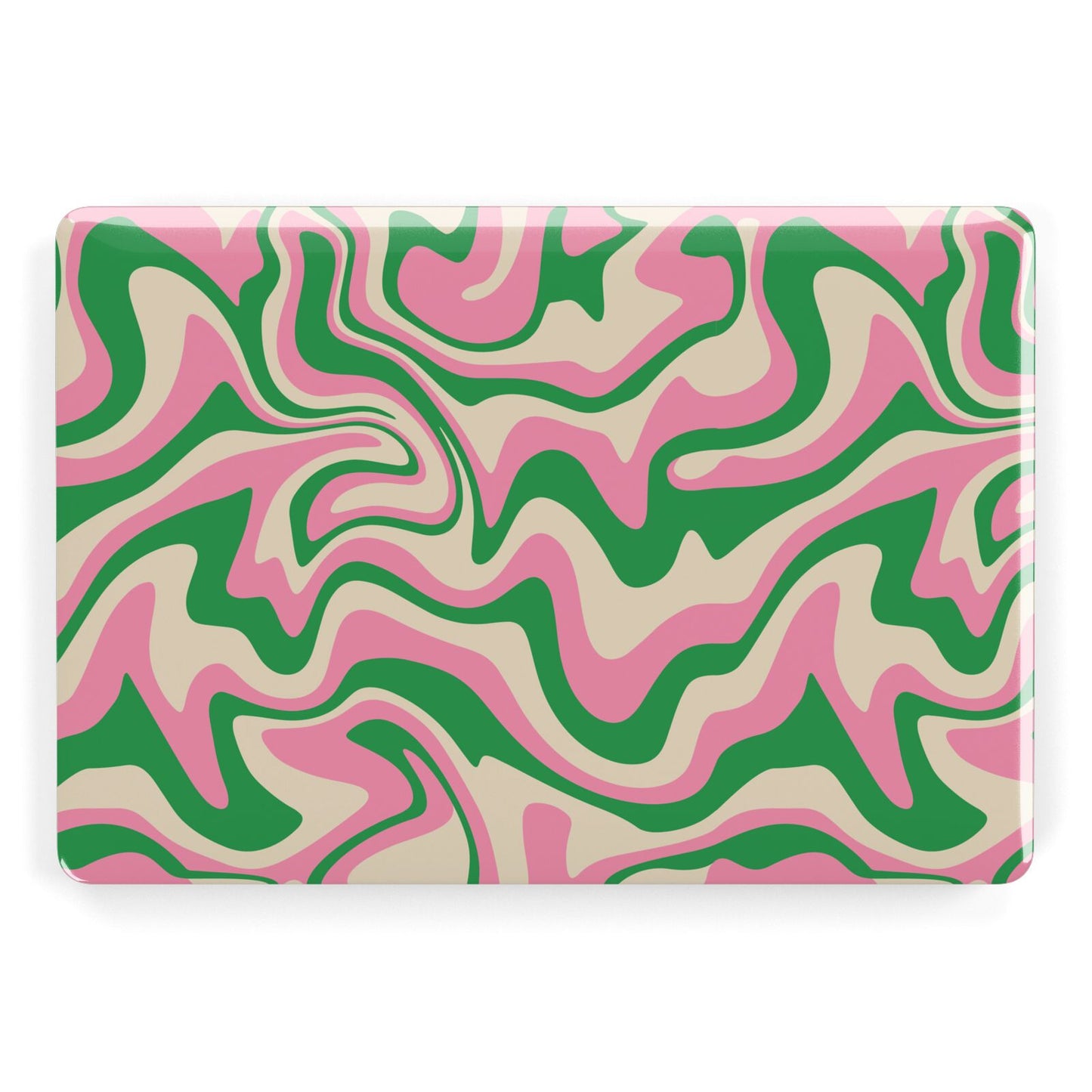 Pink And Green Swirl Apple MacBook Case