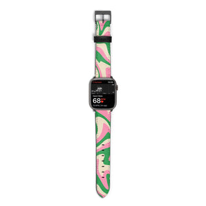 Pink And Green Swirl Watch Strap