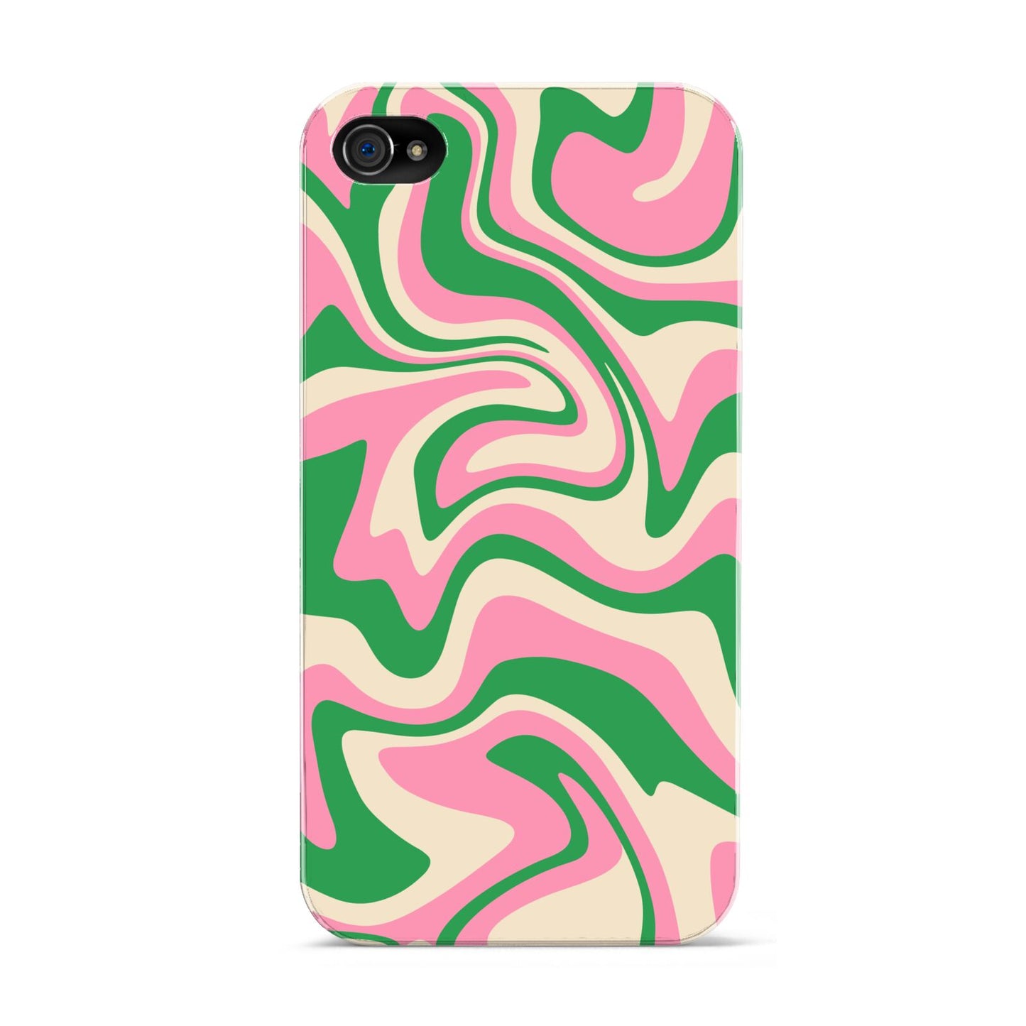 Pink And Green Swirl Apple iPhone 4s Case