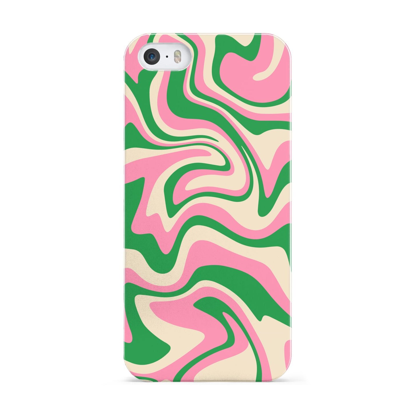 Pink And Green Swirl Apple iPhone 5 Case