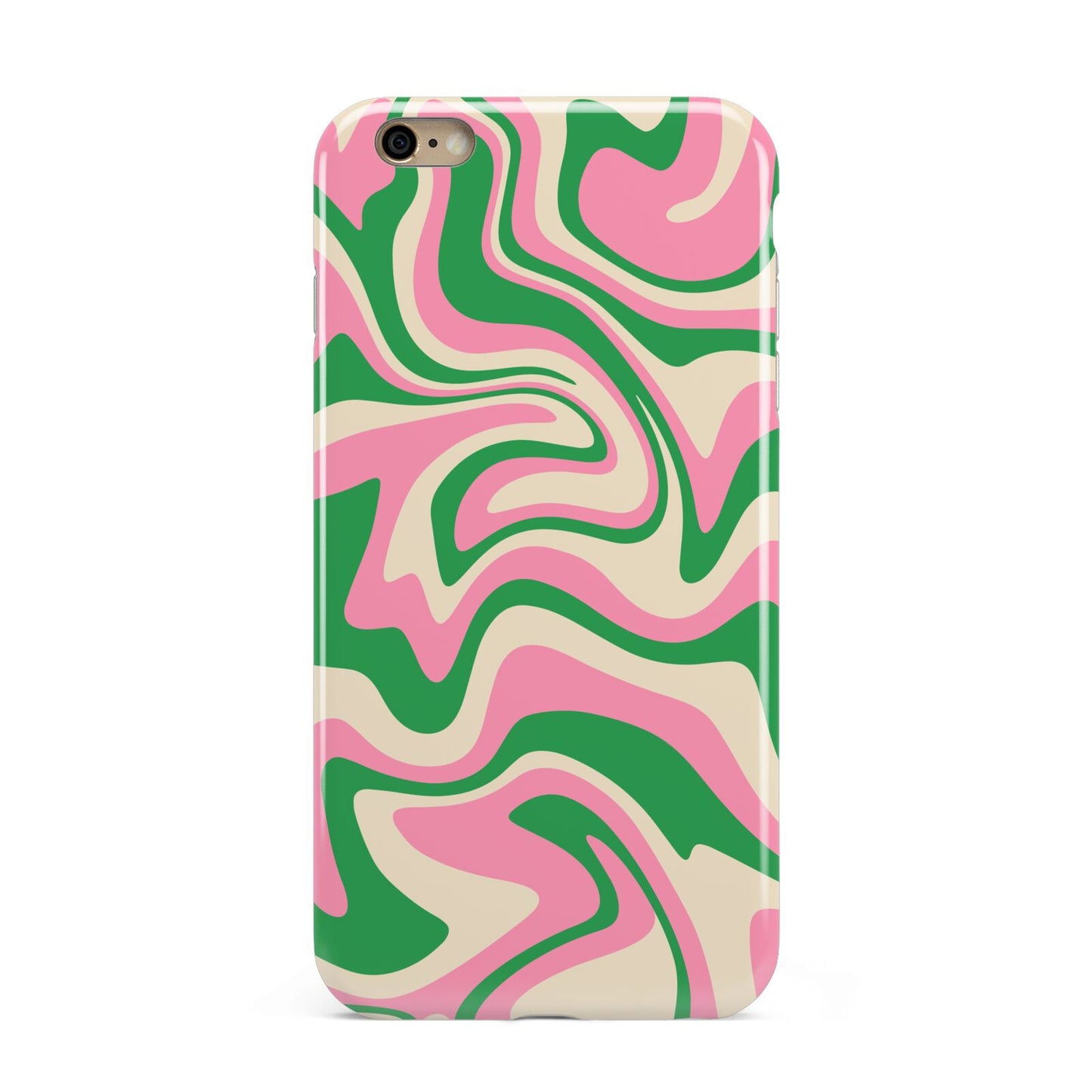 Pink And Green Swirl Apple iPhone 6 Plus 3D Tough Case