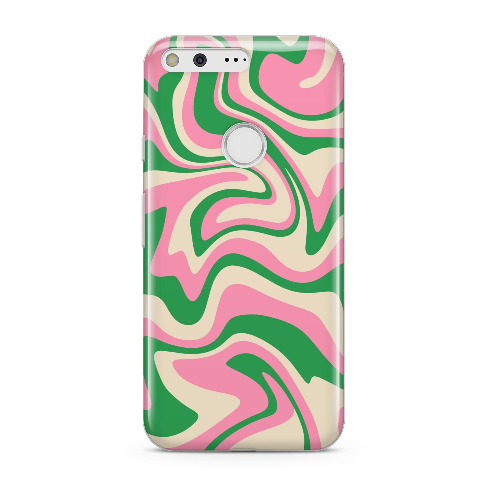 Pink And Green Swirl Google Pixel Case