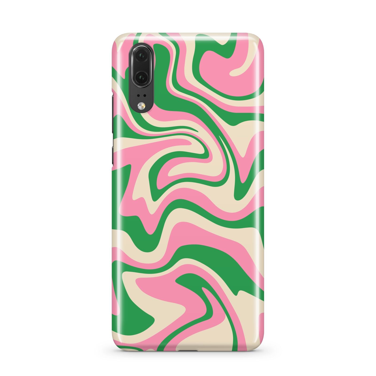 Pink And Green Swirl Huawei P20 Phone Case