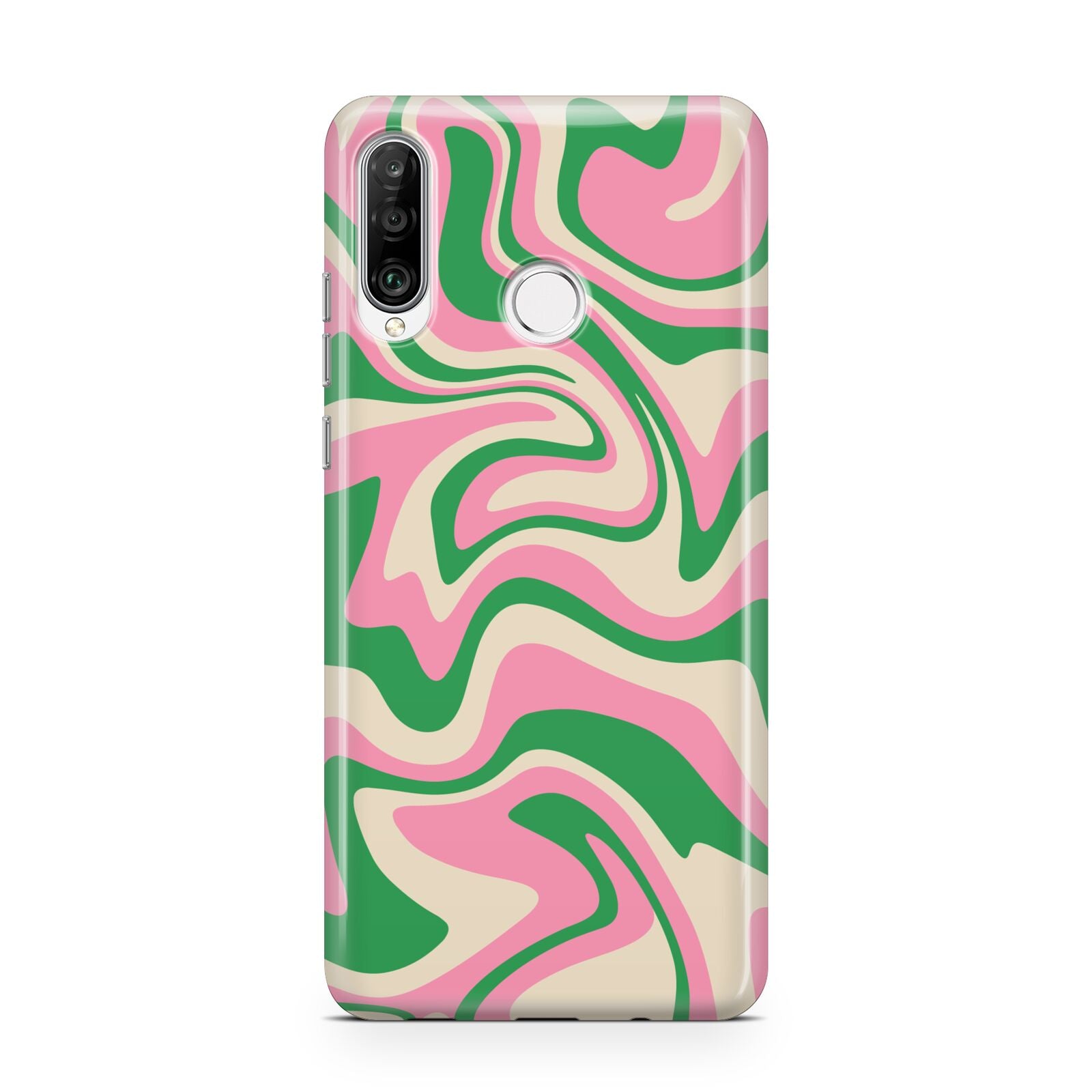 Pink And Green Swirl Huawei P30 Lite Phone Case