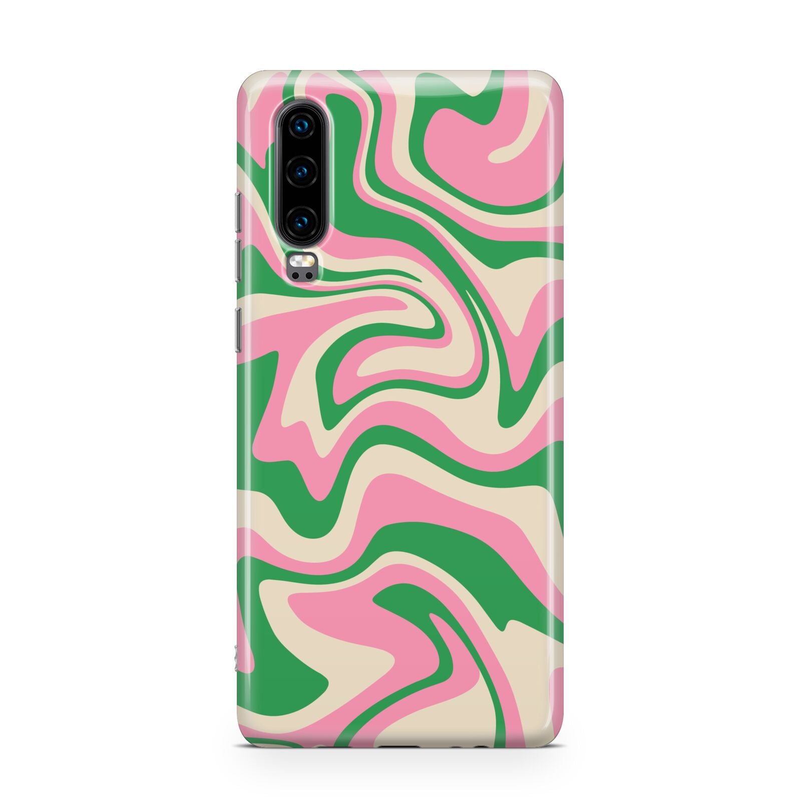 Pink And Green Swirl Huawei P30 Phone Case