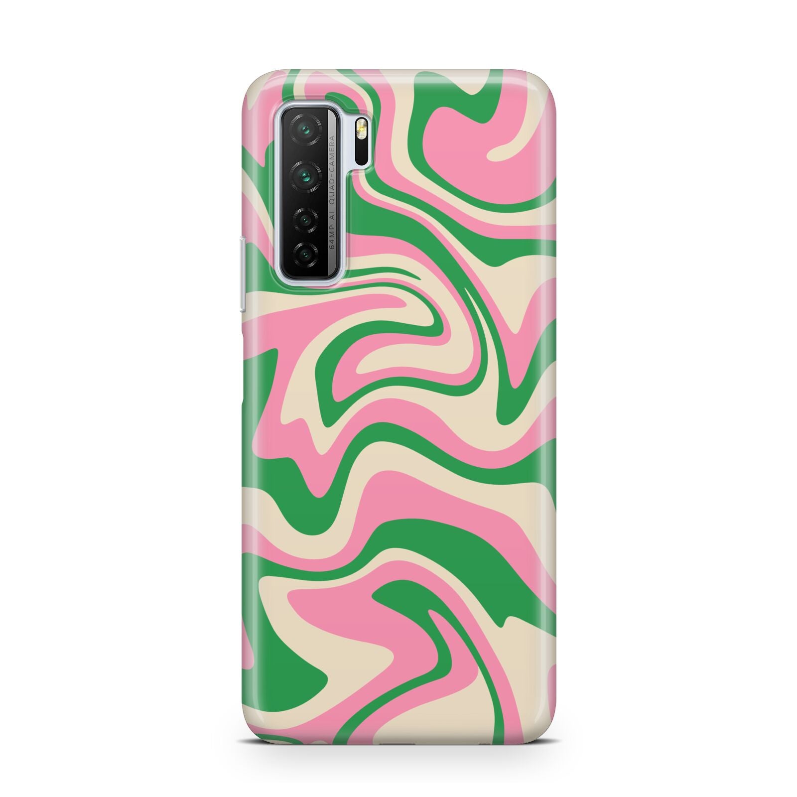 Pink And Green Swirl Huawei P40 Lite 5G Phone Case