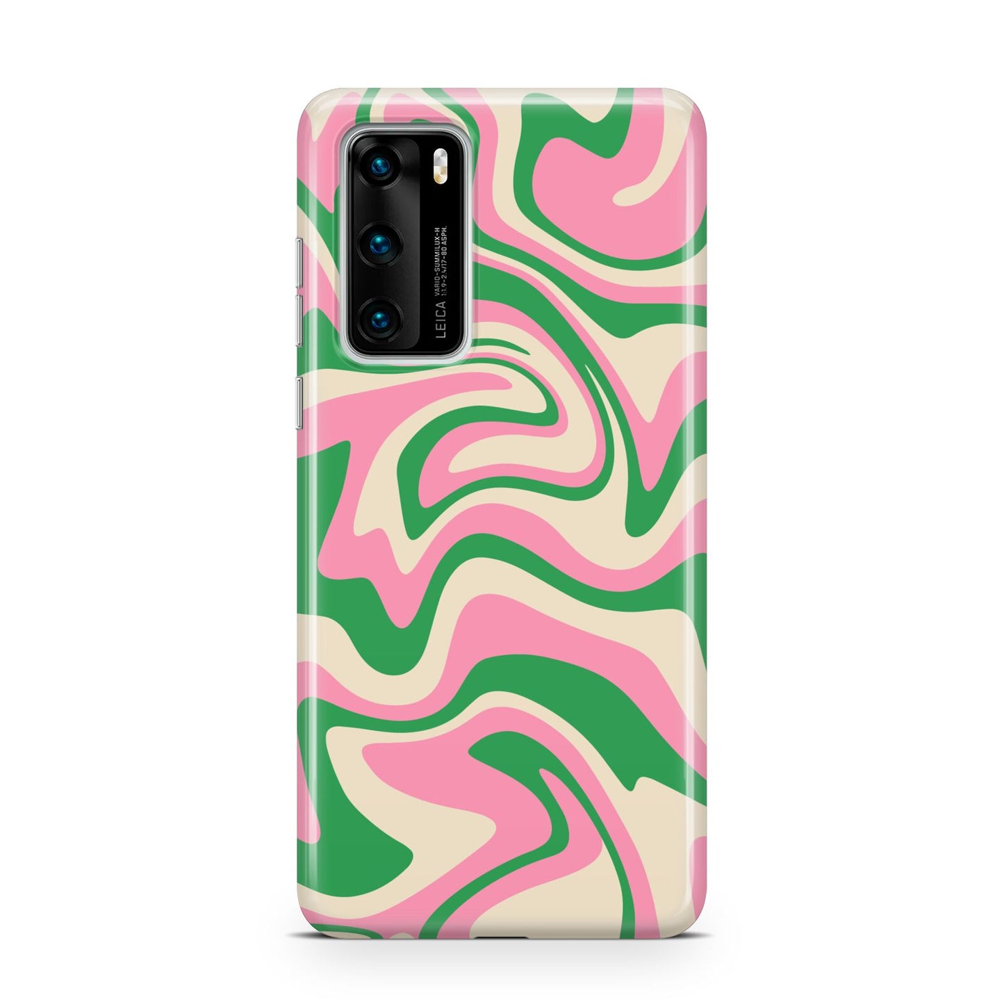 Pink And Green Swirl Huawei P40 Phone Case