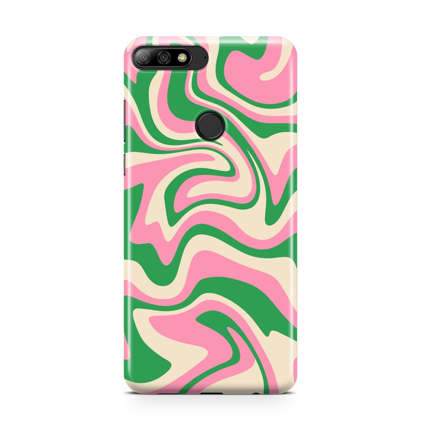 Pink And Green Swirl Huawei Y7 2018