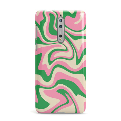 Pink And Green Swirl Nokia Case