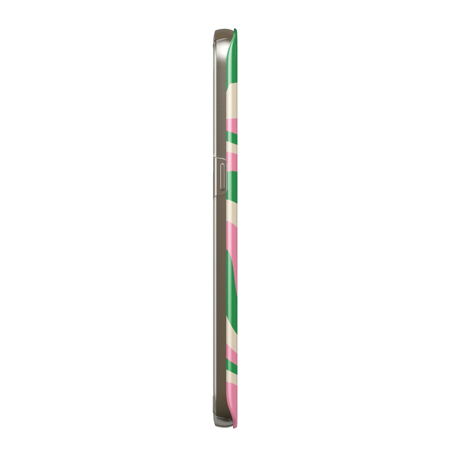 Pink And Green Swirl Protective Samsung Galaxy Case Side Angle