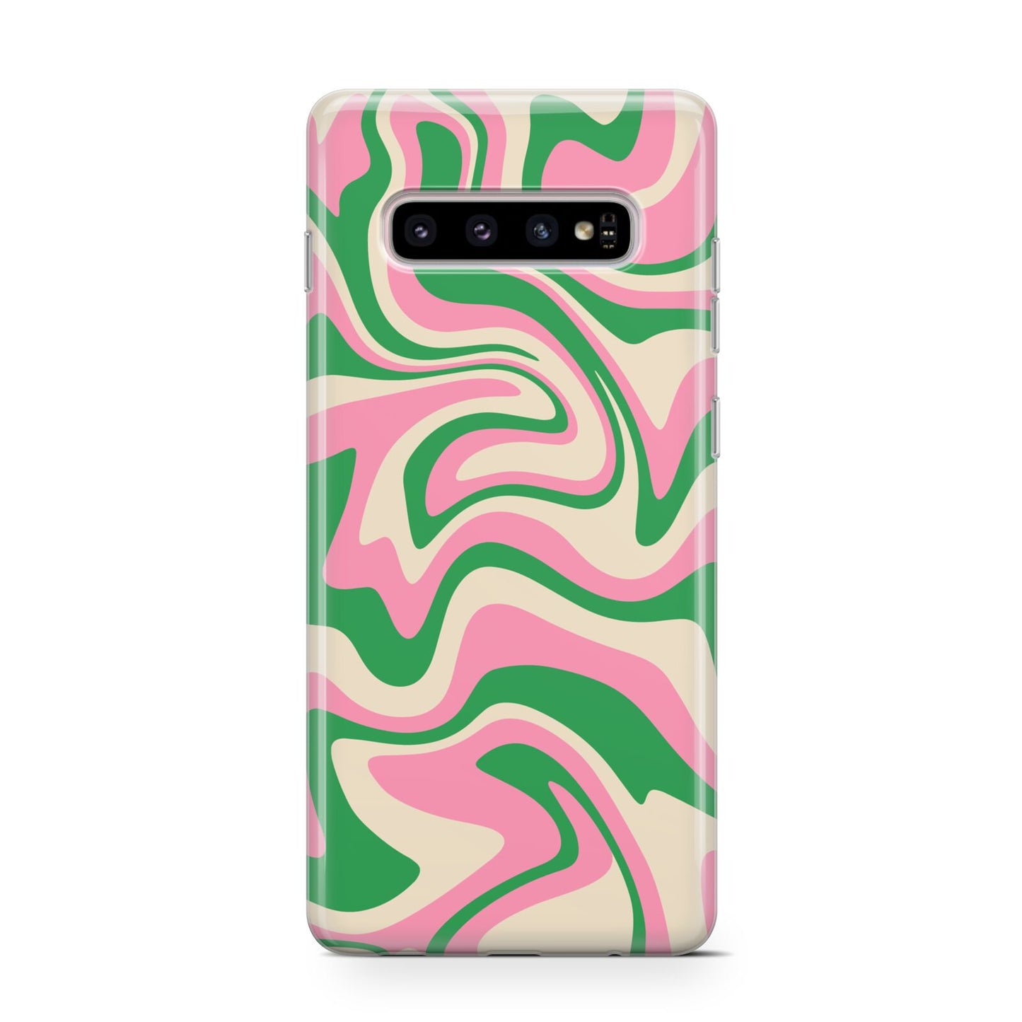 Pink And Green Swirl Protective Samsung Galaxy Case