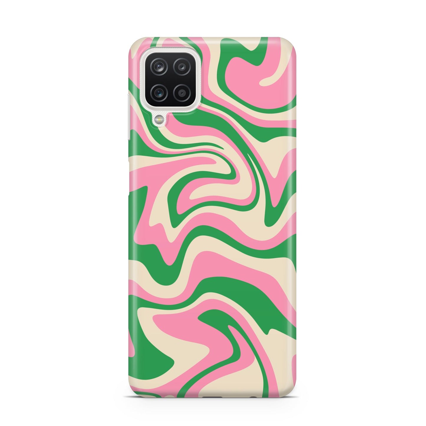 Pink And Green Swirl Samsung A12 Case