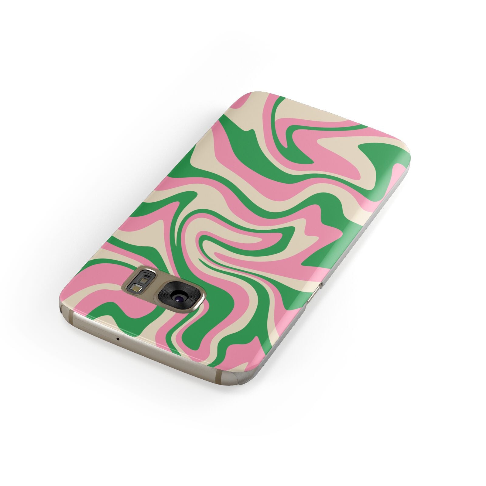 Pink And Green Swirl Samsung Galaxy Case Front Close Up