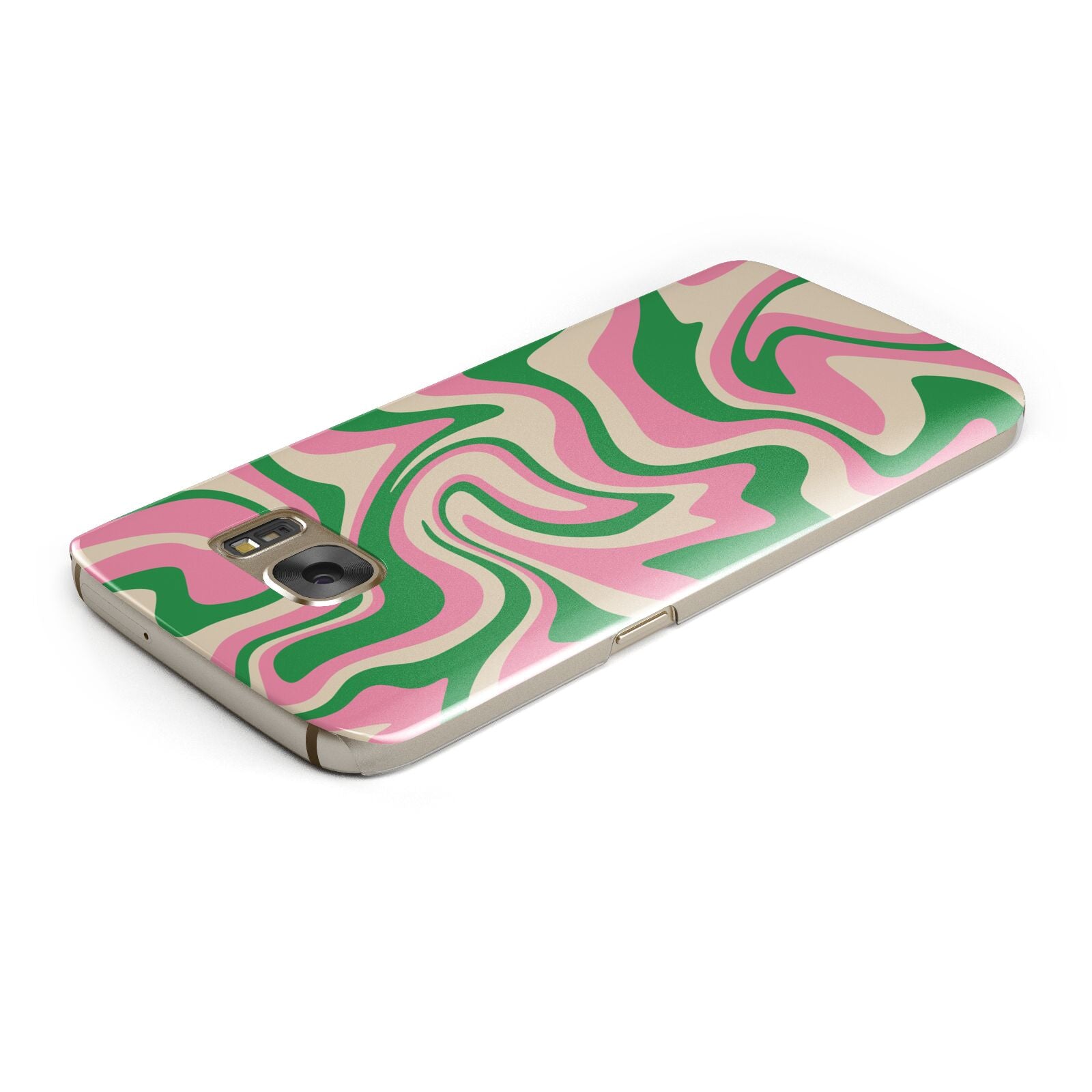 Pink And Green Swirl Samsung Galaxy Case Top Cutout