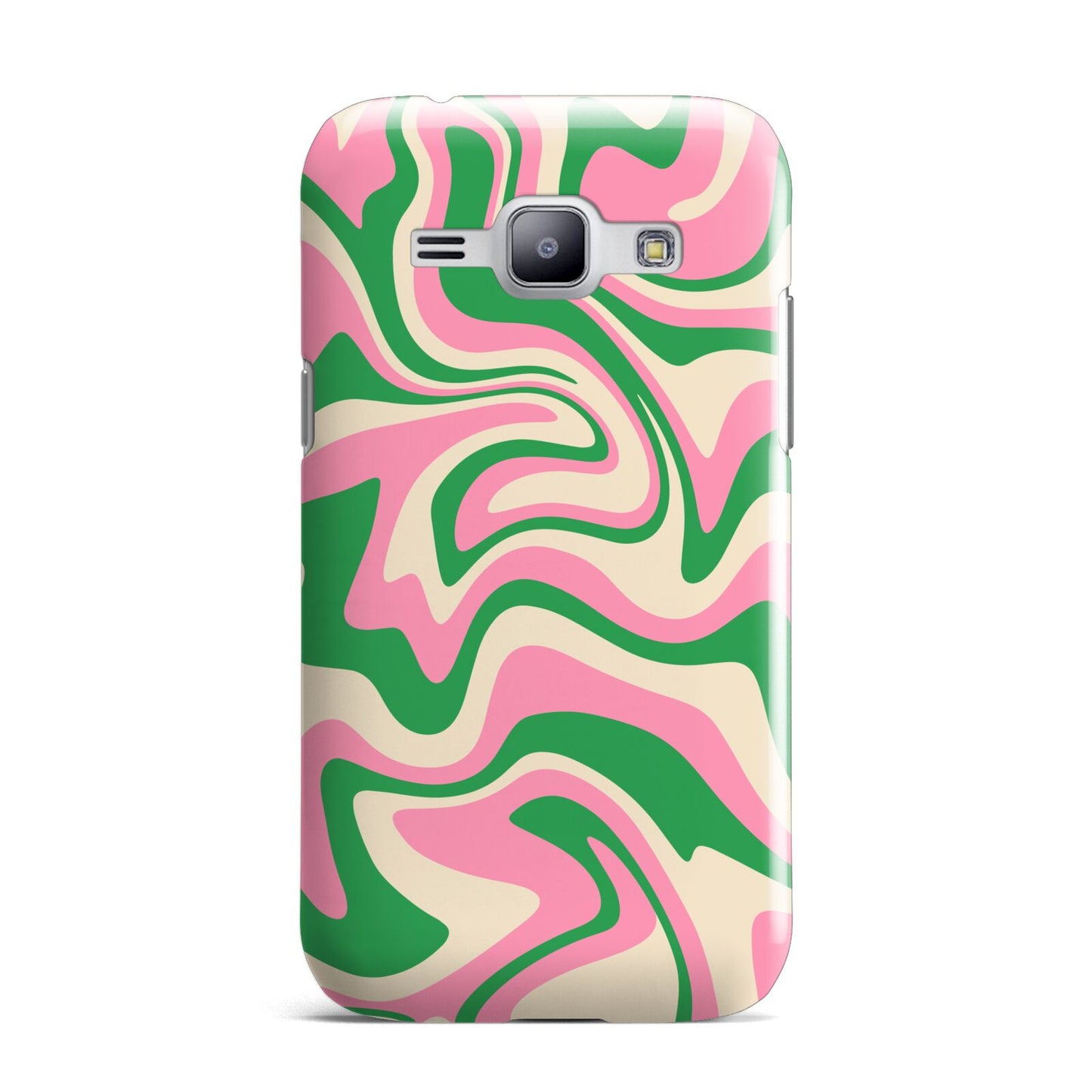 Pink And Green Swirl Samsung Galaxy J1 2015 Case