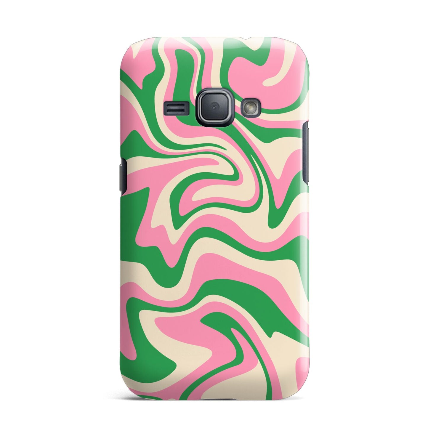 Pink And Green Swirl Samsung Galaxy J1 2016 Case