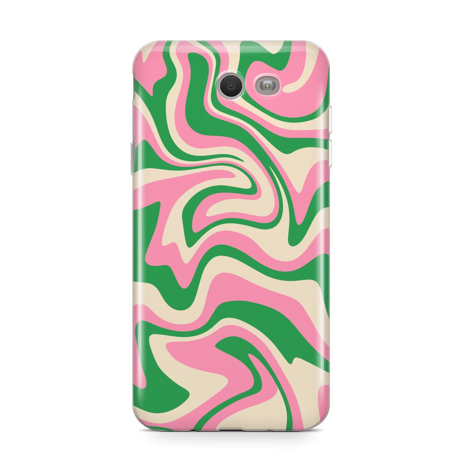 Pink And Green Swirl Samsung Galaxy J7 2017 Case