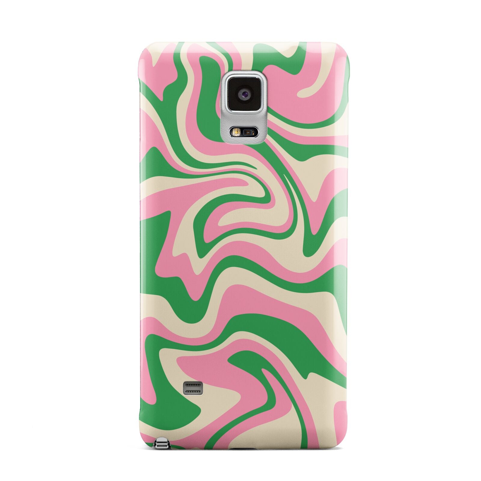 Pink And Green Swirl Samsung Galaxy Note 4 Case