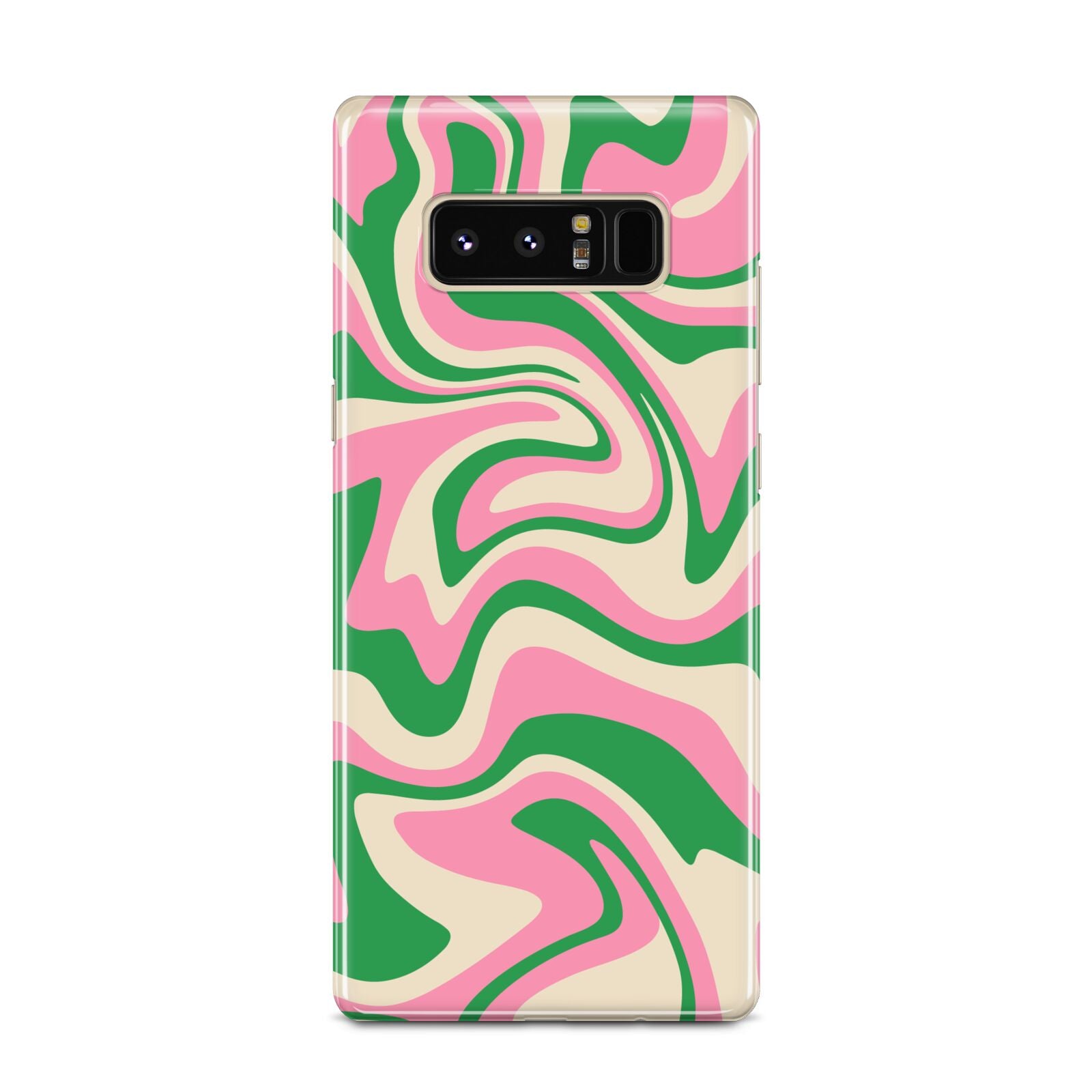 Pink And Green Swirl Samsung Galaxy Note 8 Case