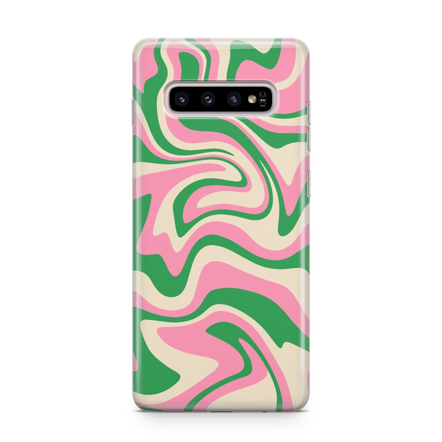 Pink And Green Swirl Samsung Galaxy S10 Plus Case