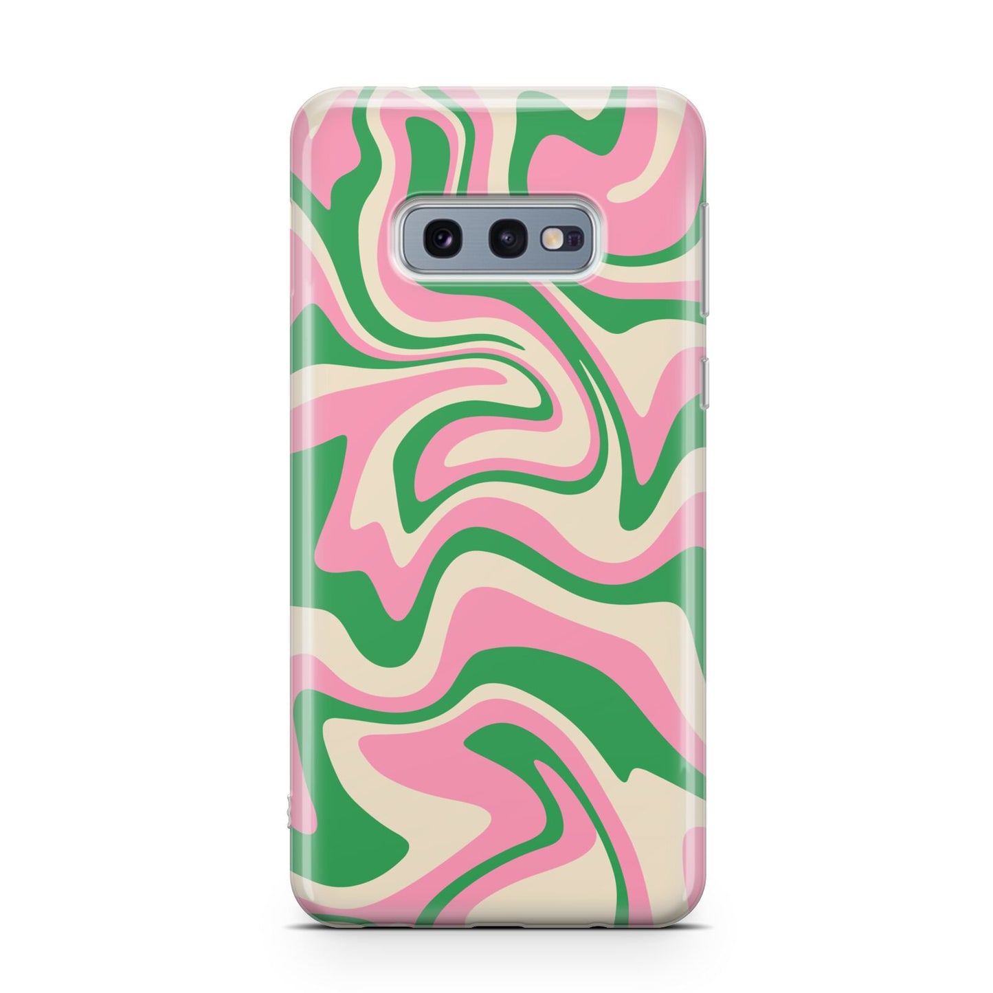 Pink And Green Swirl Samsung Galaxy S10E Case