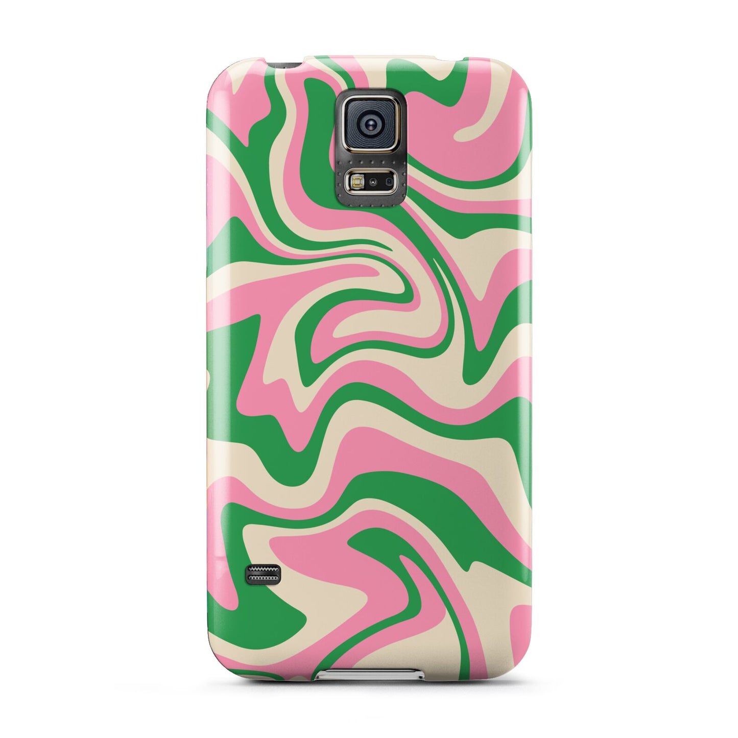 Pink And Green Swirl Samsung Galaxy S5 Case