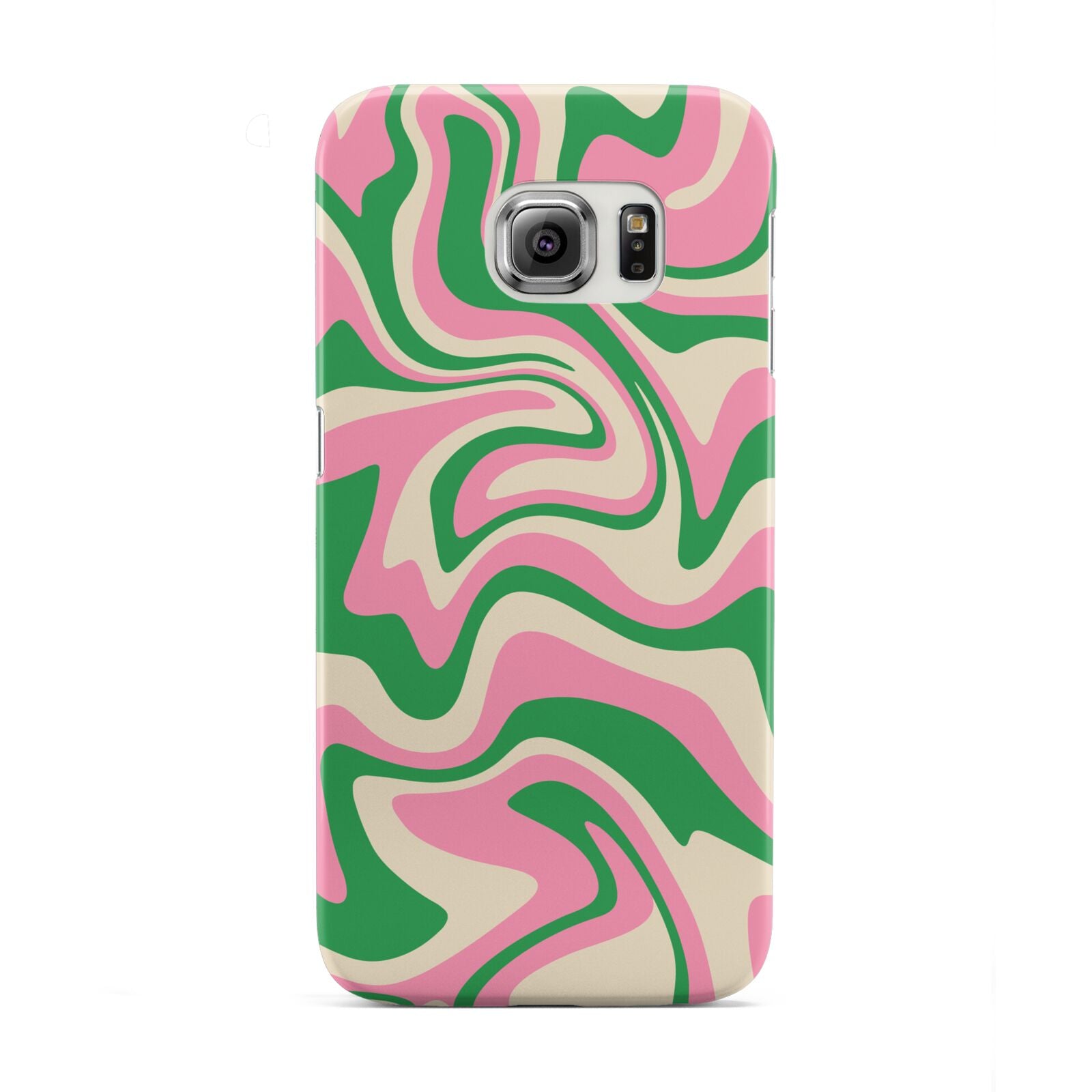 Pink And Green Swirl Samsung Galaxy S6 Edge Case