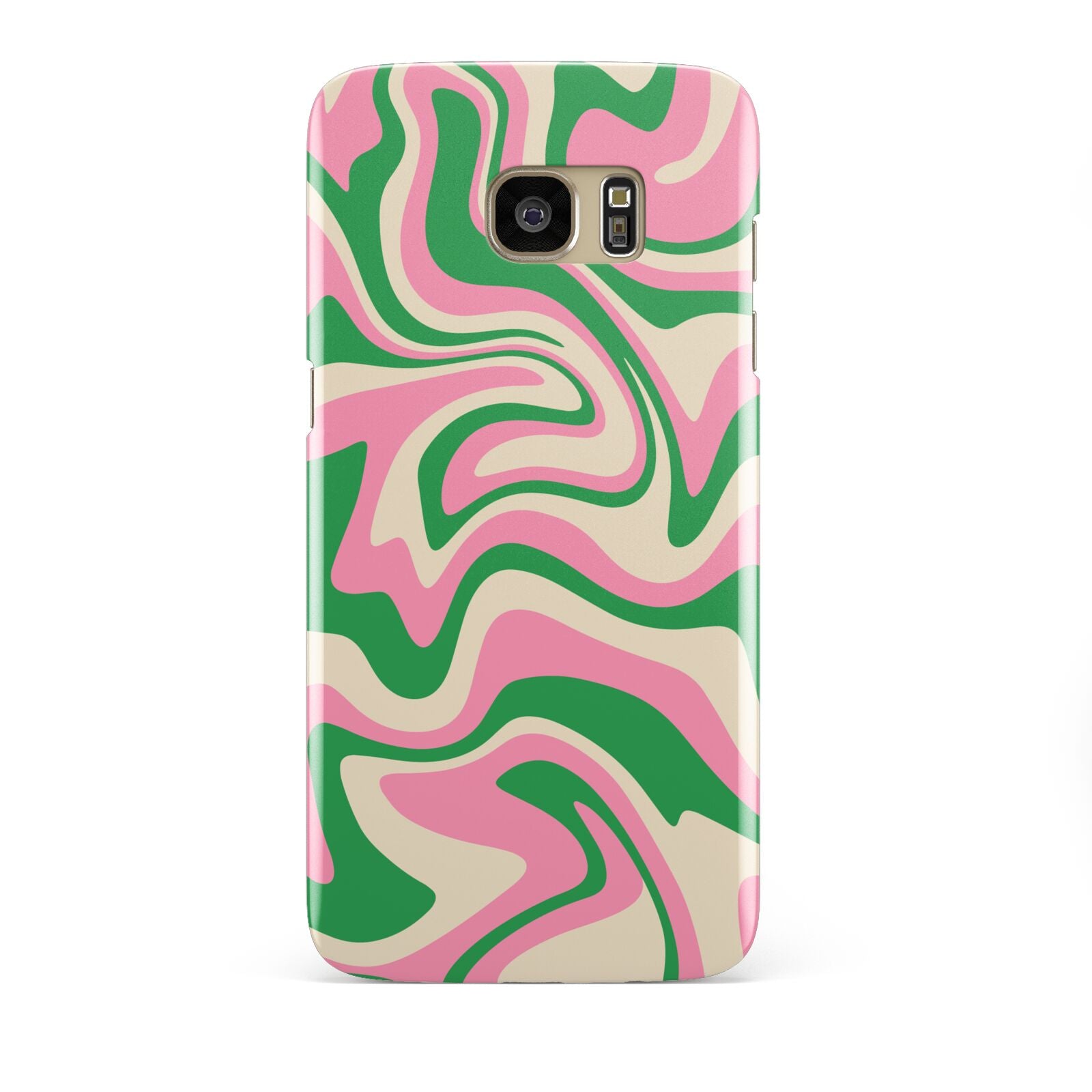 Pink And Green Swirl Samsung Galaxy S7 Edge Case