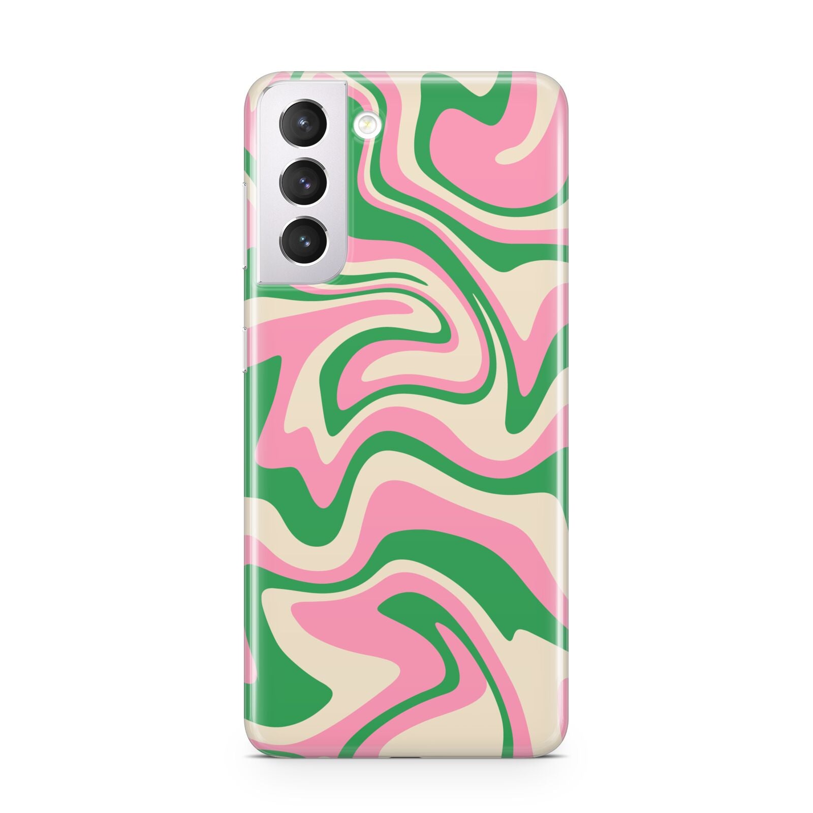 Pink And Green Swirl Samsung S21 Case