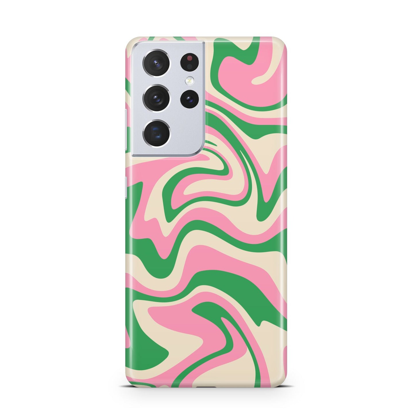 Pink And Green Swirl Samsung S21 Ultra Case