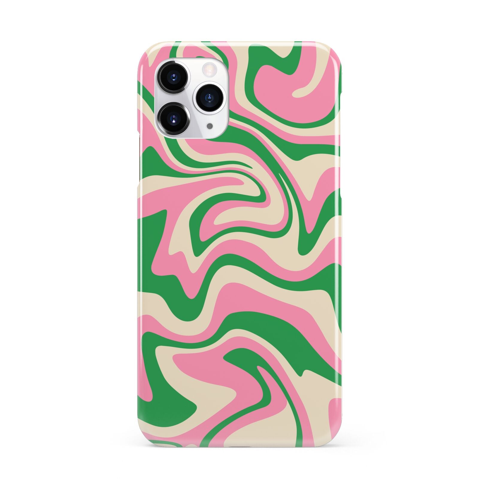 Pink And Green Swirl iPhone 11 Pro 3D Snap Case