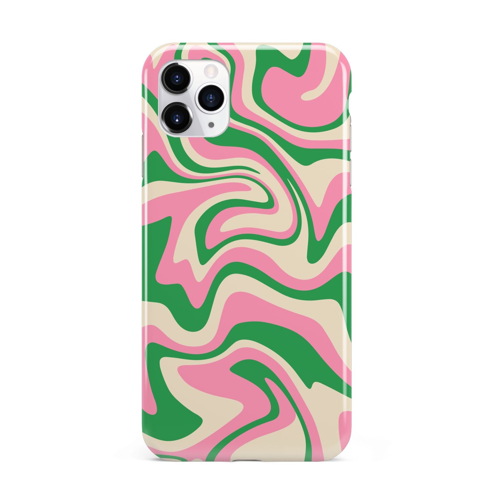 Pink And Green Swirl iPhone 11 Pro Max 3D Tough Case