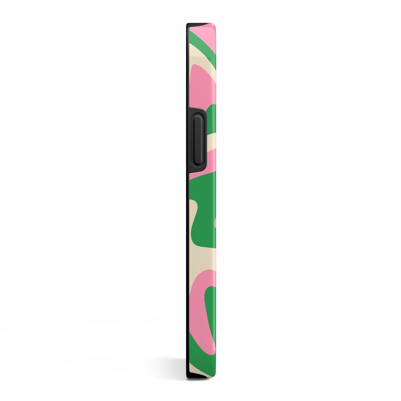 Pink And Green Swirl iPhone 13 Mini Side Image 3D Tough Case