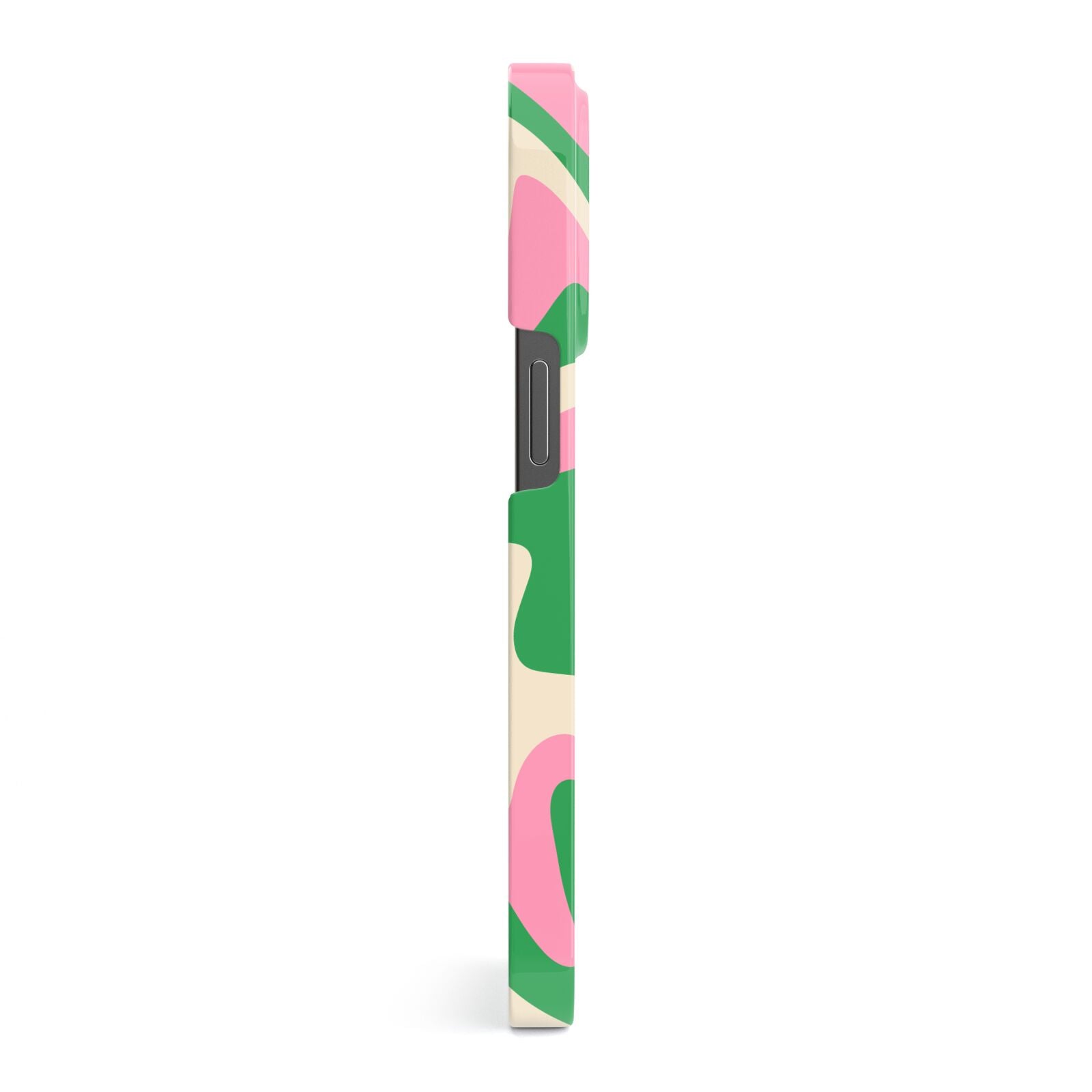 Pink And Green Swirl iPhone 13 Pro Side Image 3D Snap Case