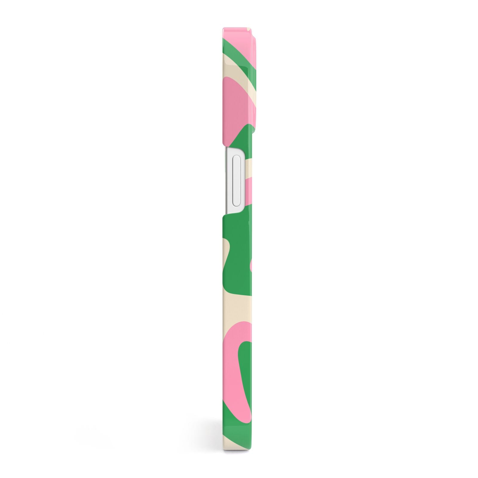 Pink And Green Swirl iPhone 13 Side Image 3D Snap Case