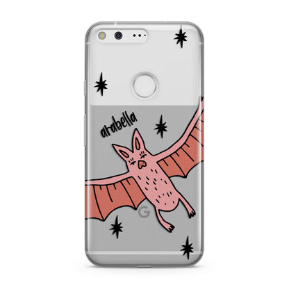 Pink Bat Personalised Halloween Google Pixel Case