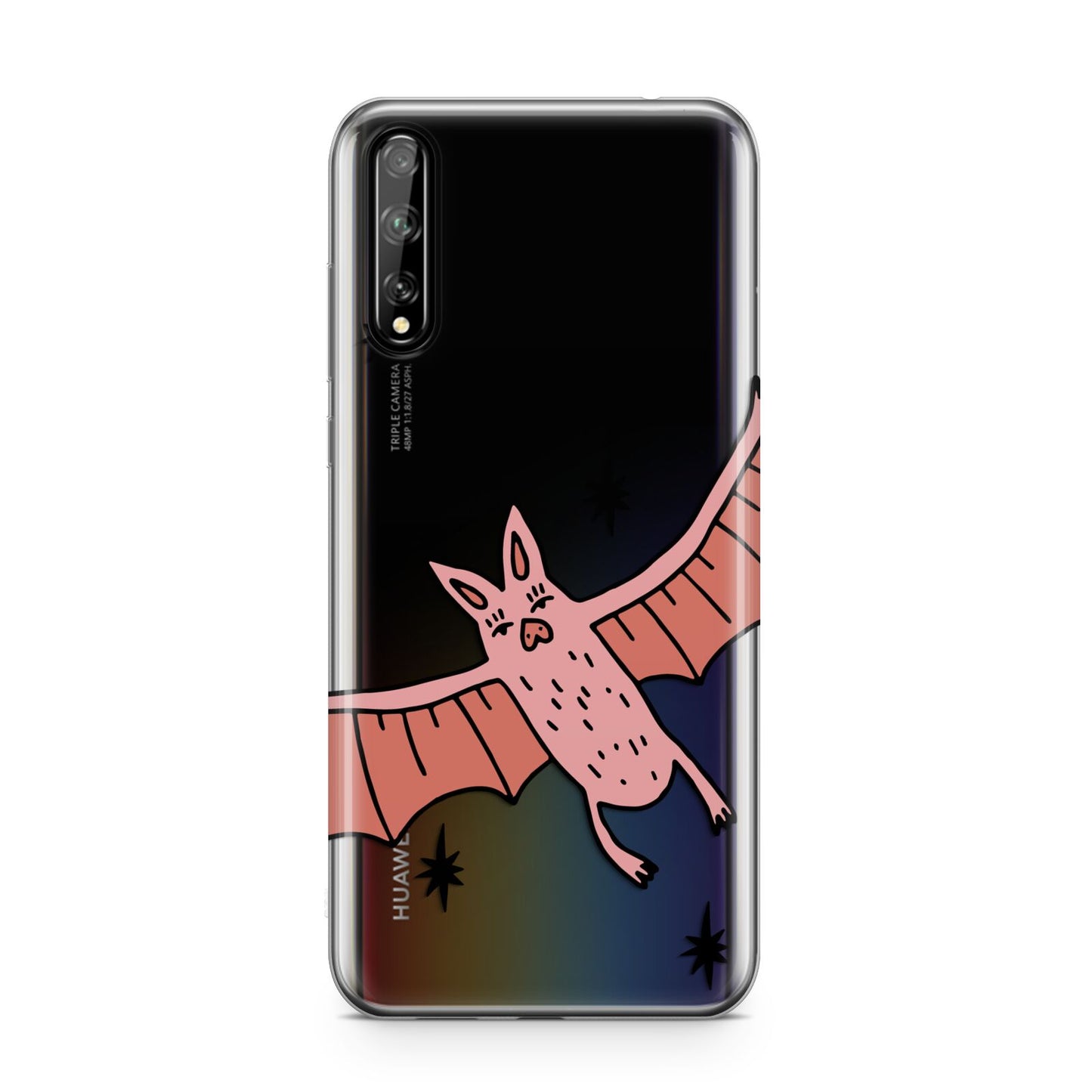 Pink Bat Personalised Halloween Huawei Enjoy 10s Phone Case