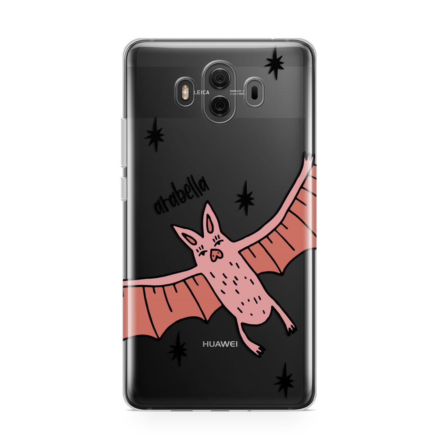 Pink Bat Personalised Halloween Huawei Mate 10 Protective Phone Case