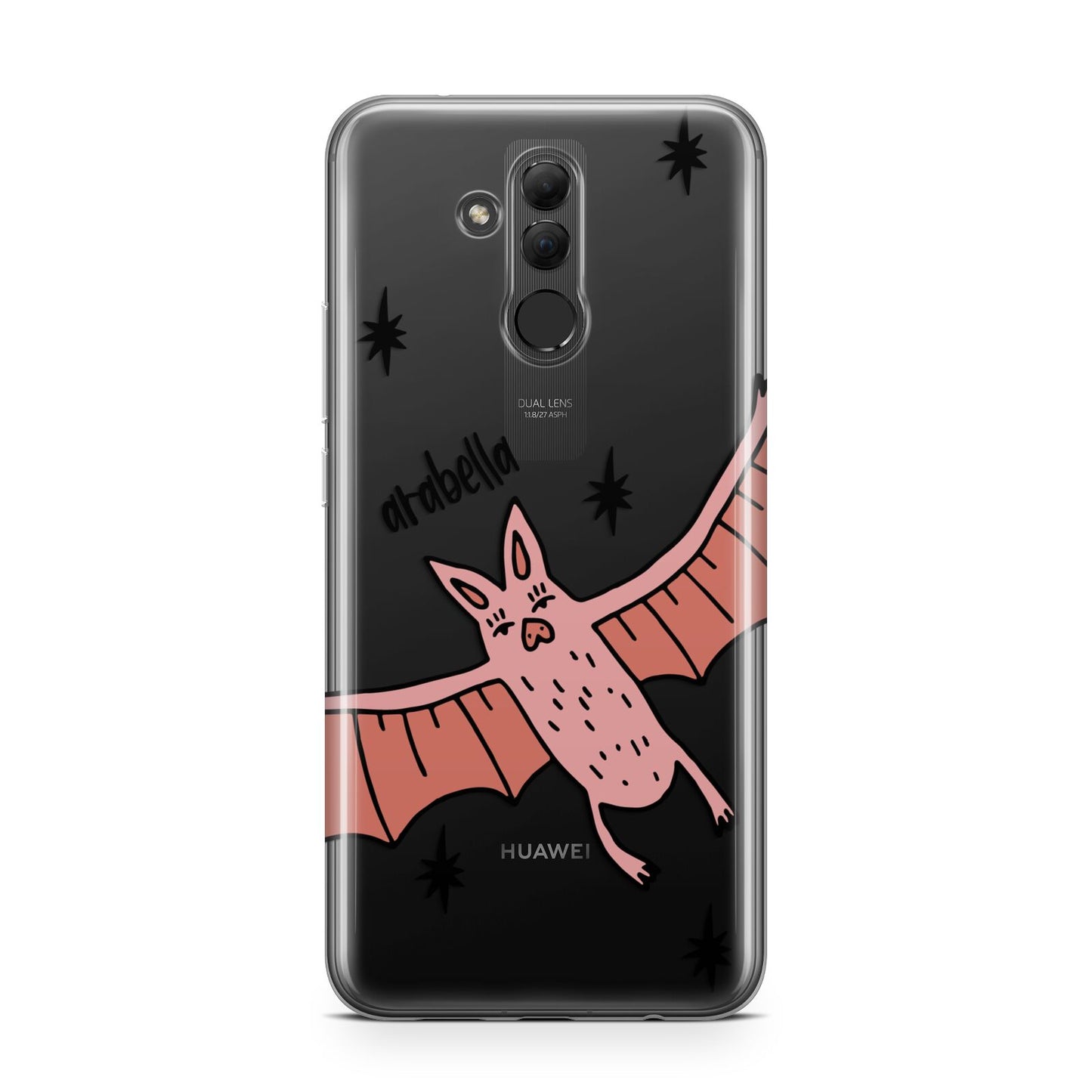 Pink Bat Personalised Halloween Huawei Mate 20 Lite