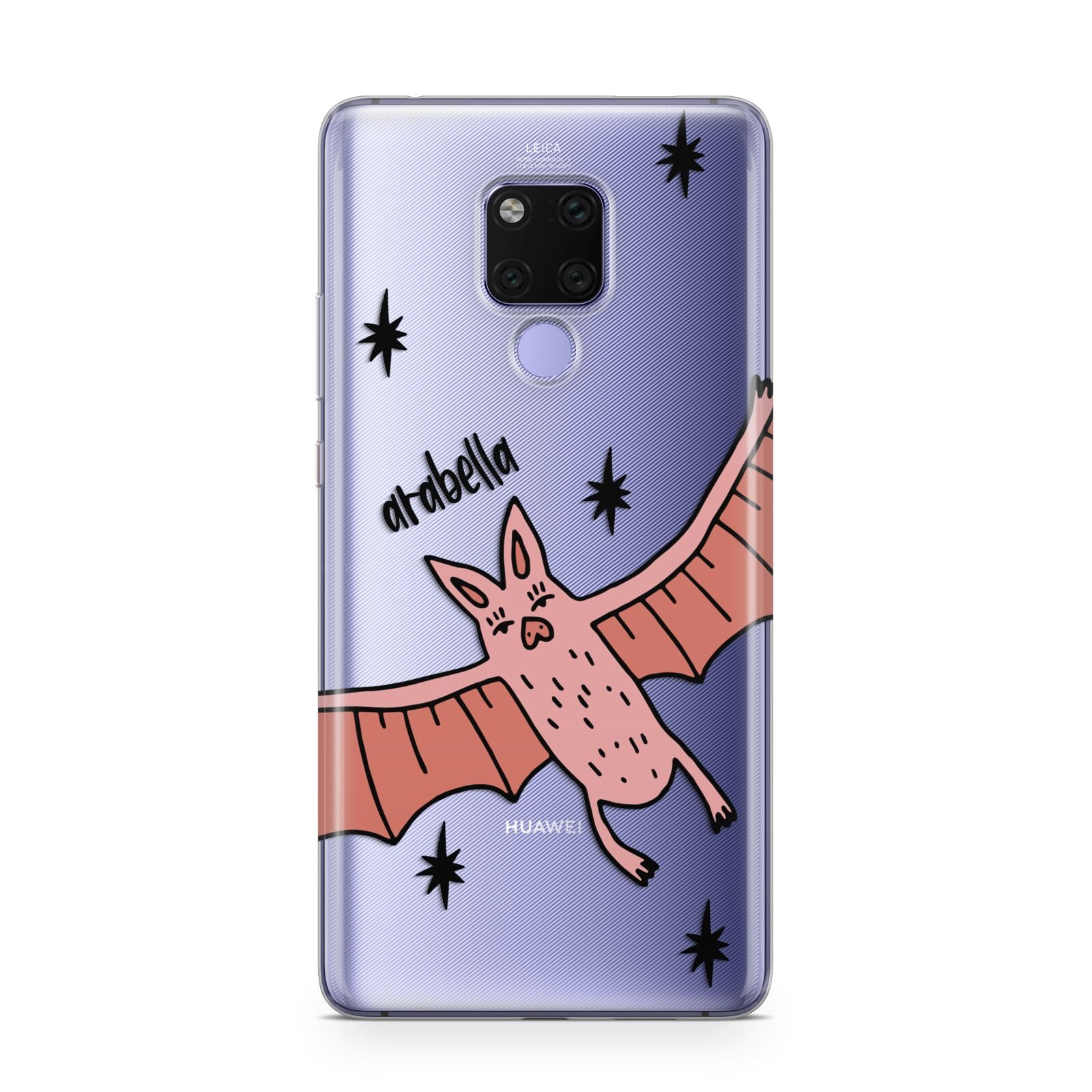 Pink Bat Personalised Halloween Huawei Mate 20X Phone Case