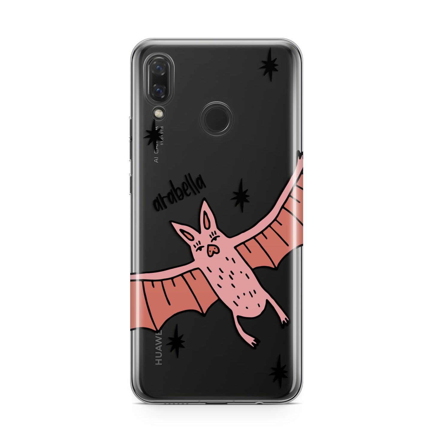 Pink Bat Personalised Halloween Huawei Nova 3 Phone Case