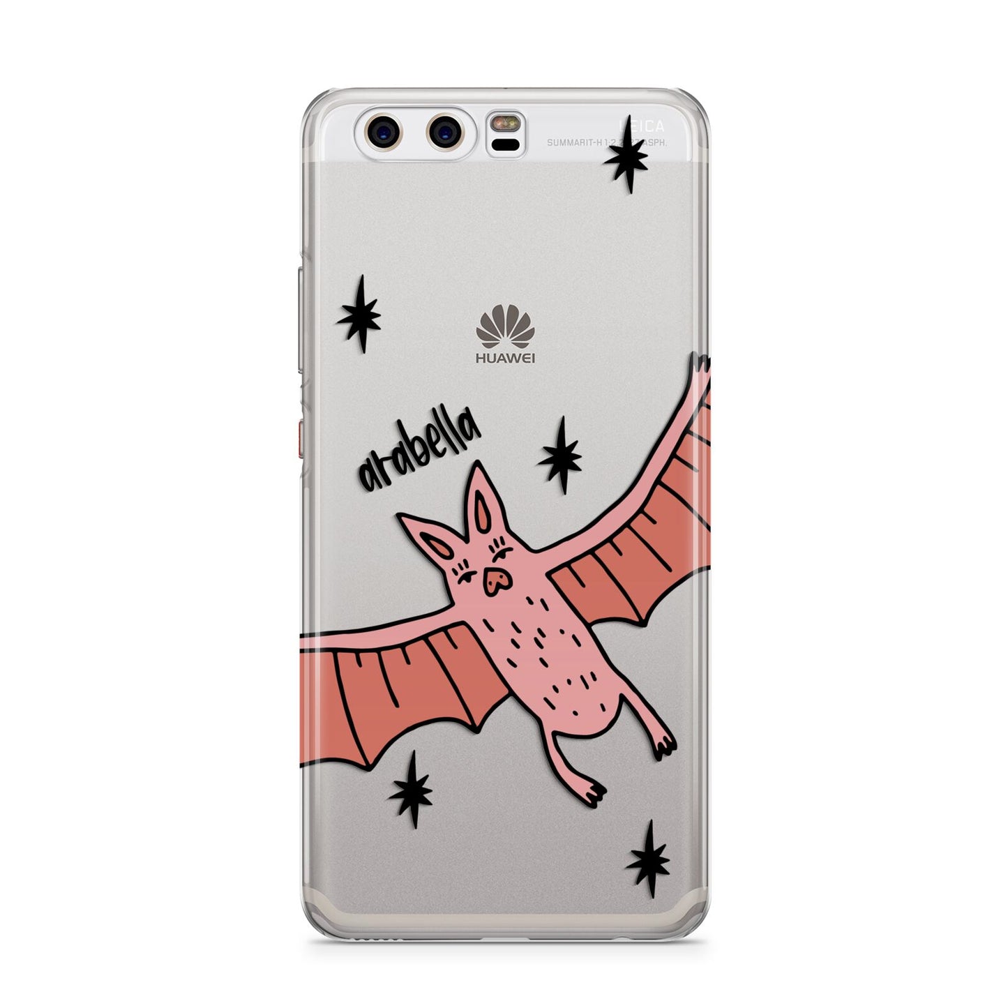 Pink Bat Personalised Halloween Huawei P10 Phone Case