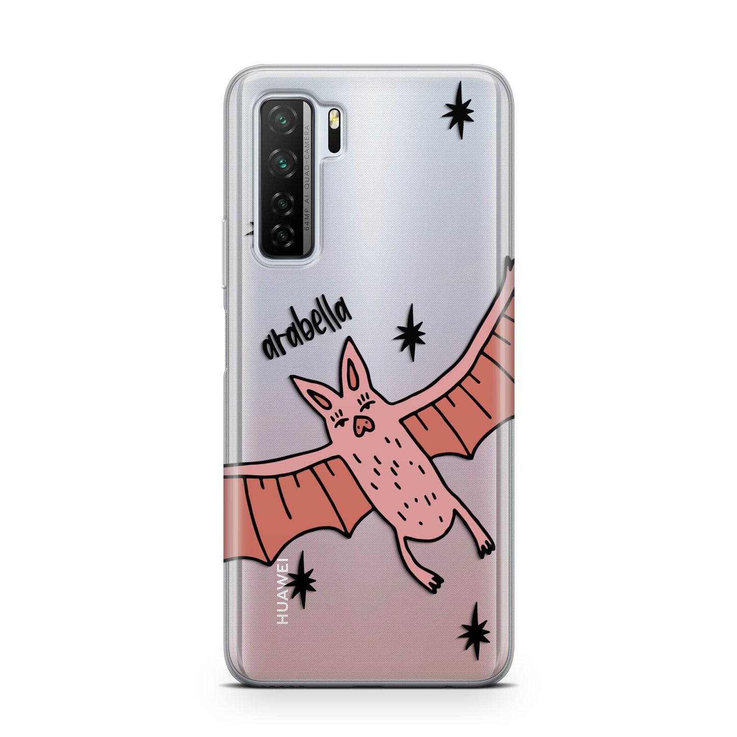 Pink Bat Personalised Halloween Huawei P40 Lite 5G Phone Case