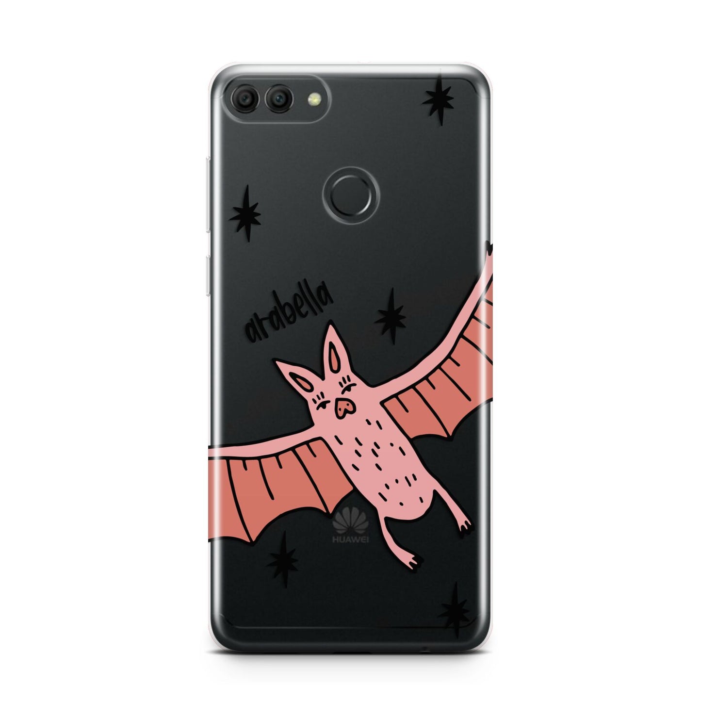 Pink Bat Personalised Halloween Huawei Y9 2018