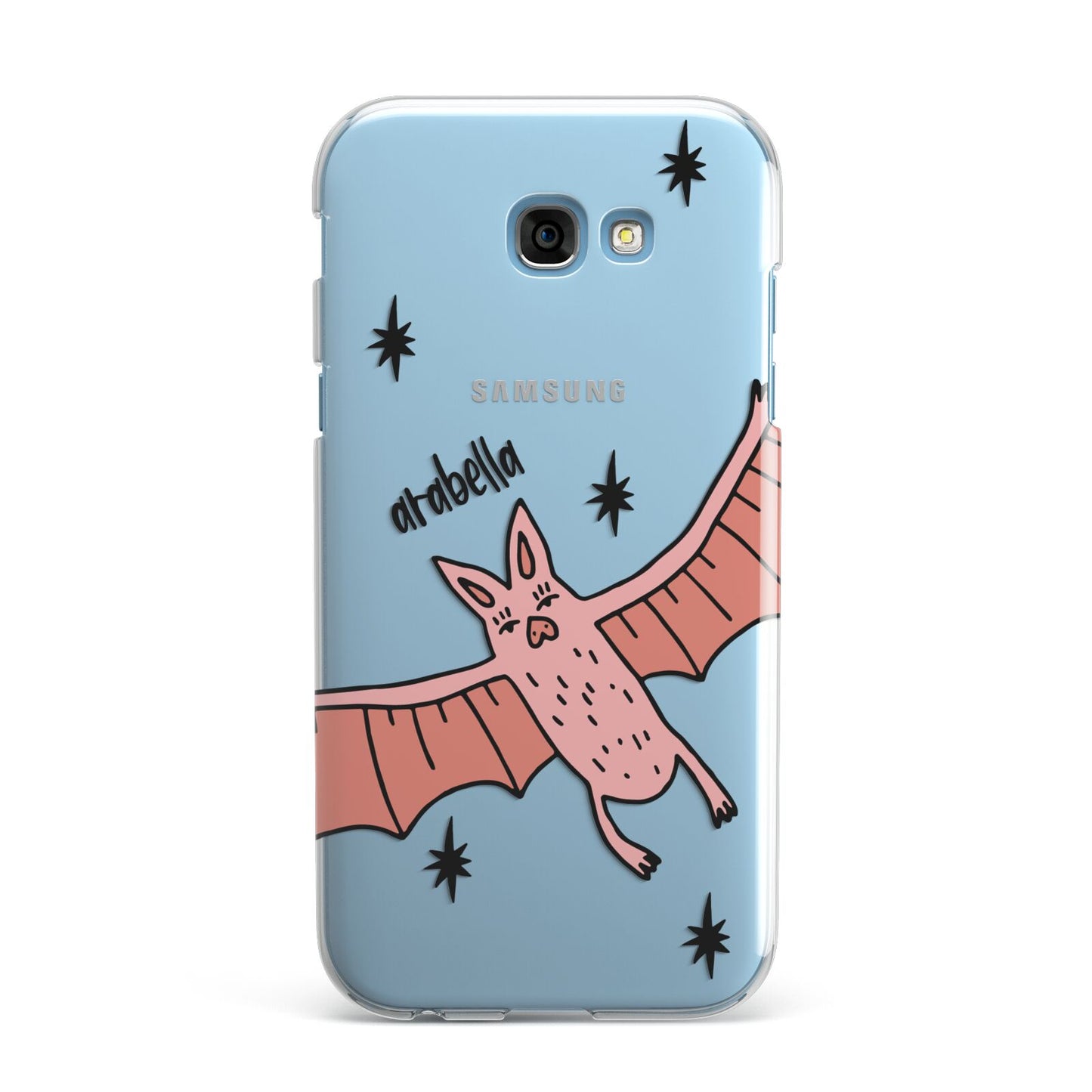 Pink Bat Personalised Halloween Samsung Galaxy A7 2017 Case