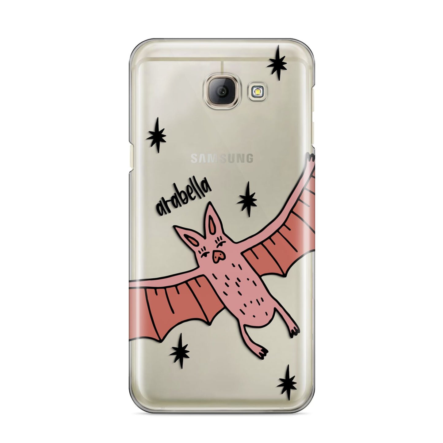 Pink Bat Personalised Halloween Samsung Galaxy A8 2016 Case