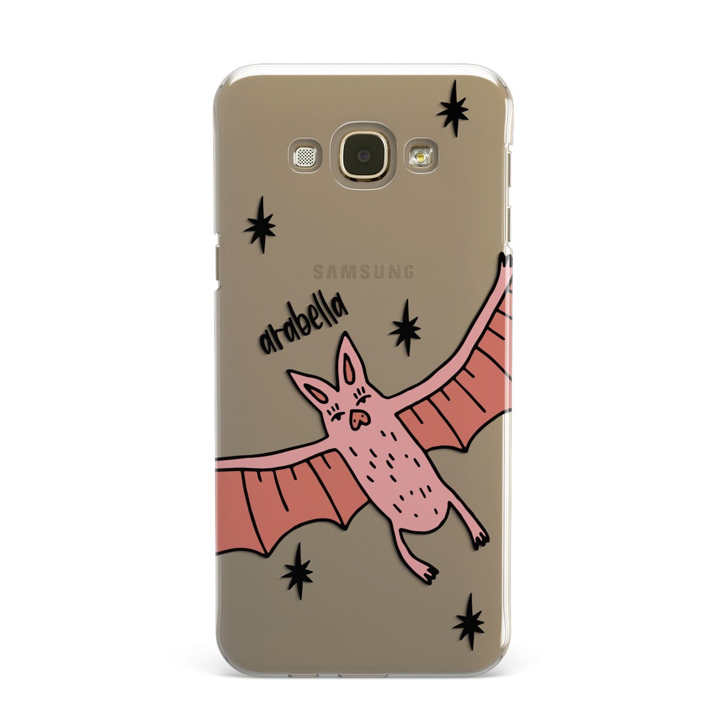 Pink Bat Personalised Halloween Samsung Galaxy A8 Case