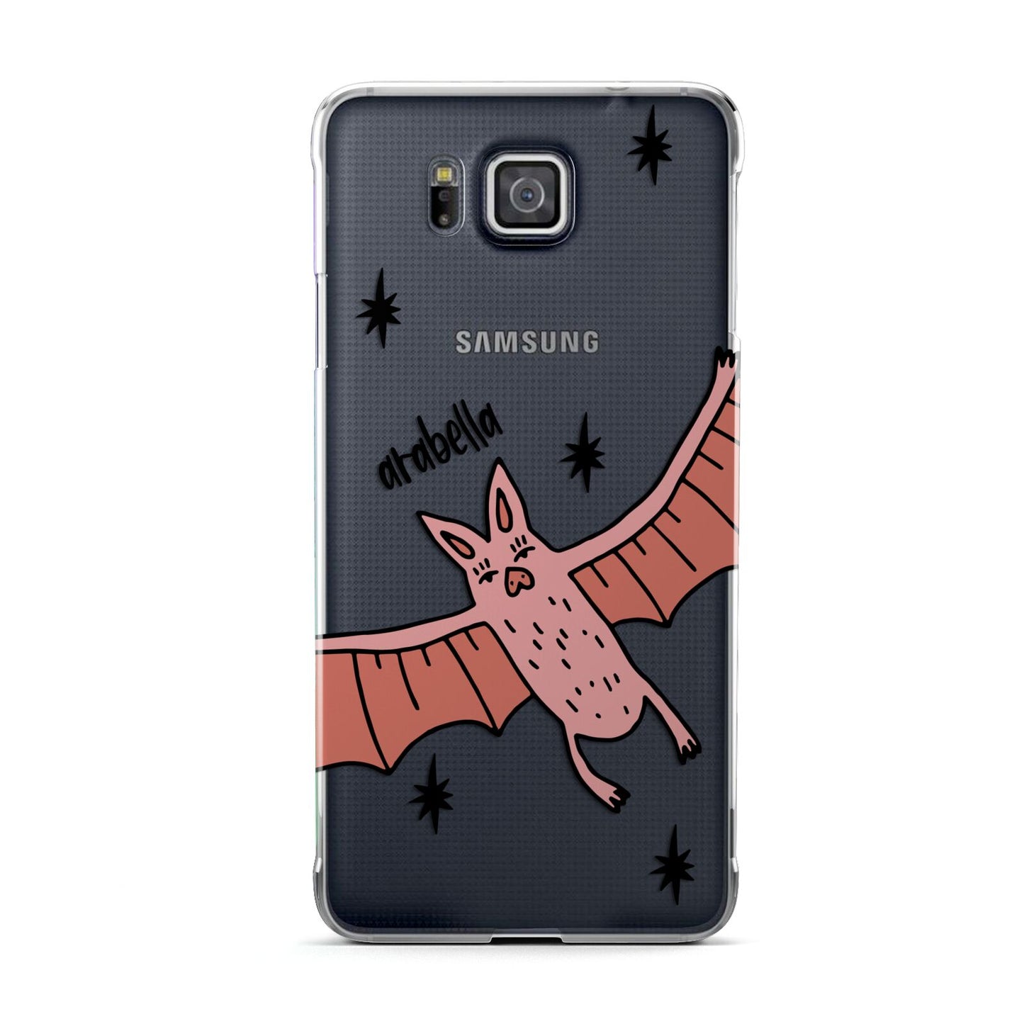 Pink Bat Personalised Halloween Samsung Galaxy Alpha Case