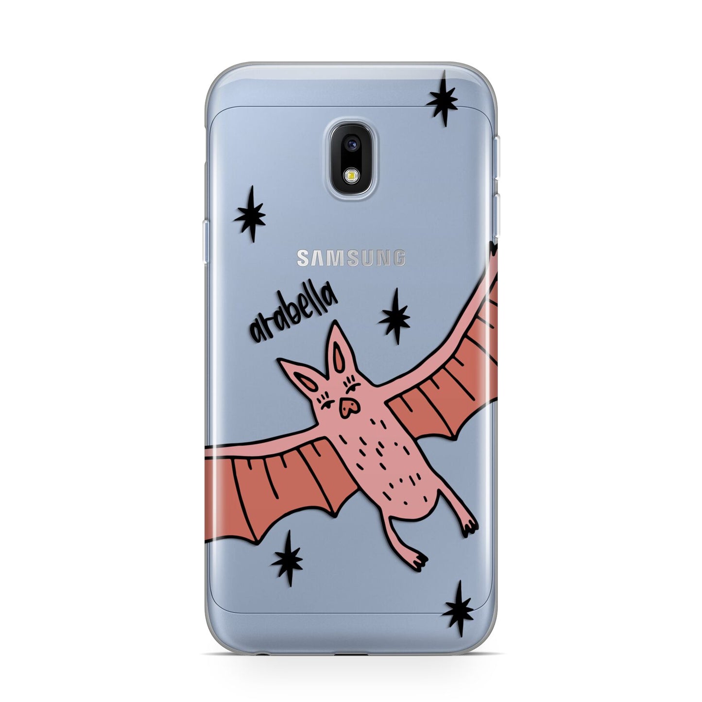 Pink Bat Personalised Halloween Samsung Galaxy J3 2017 Case